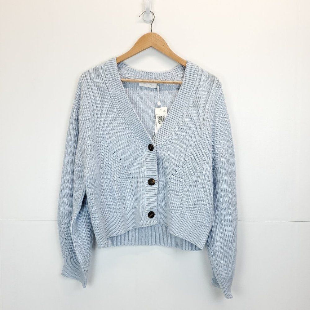 Jonathan Simkhai Clarice Ribbed Knit Cardigan Medium - Picture 8 of 15
